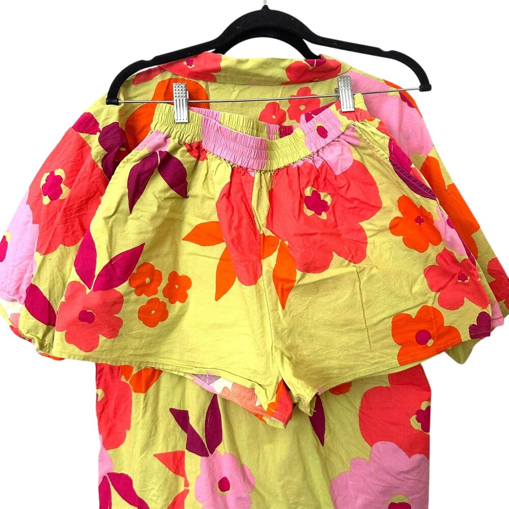 SABO Thessy Floral Short Set Green Sz 4 - Picture 5 of 6